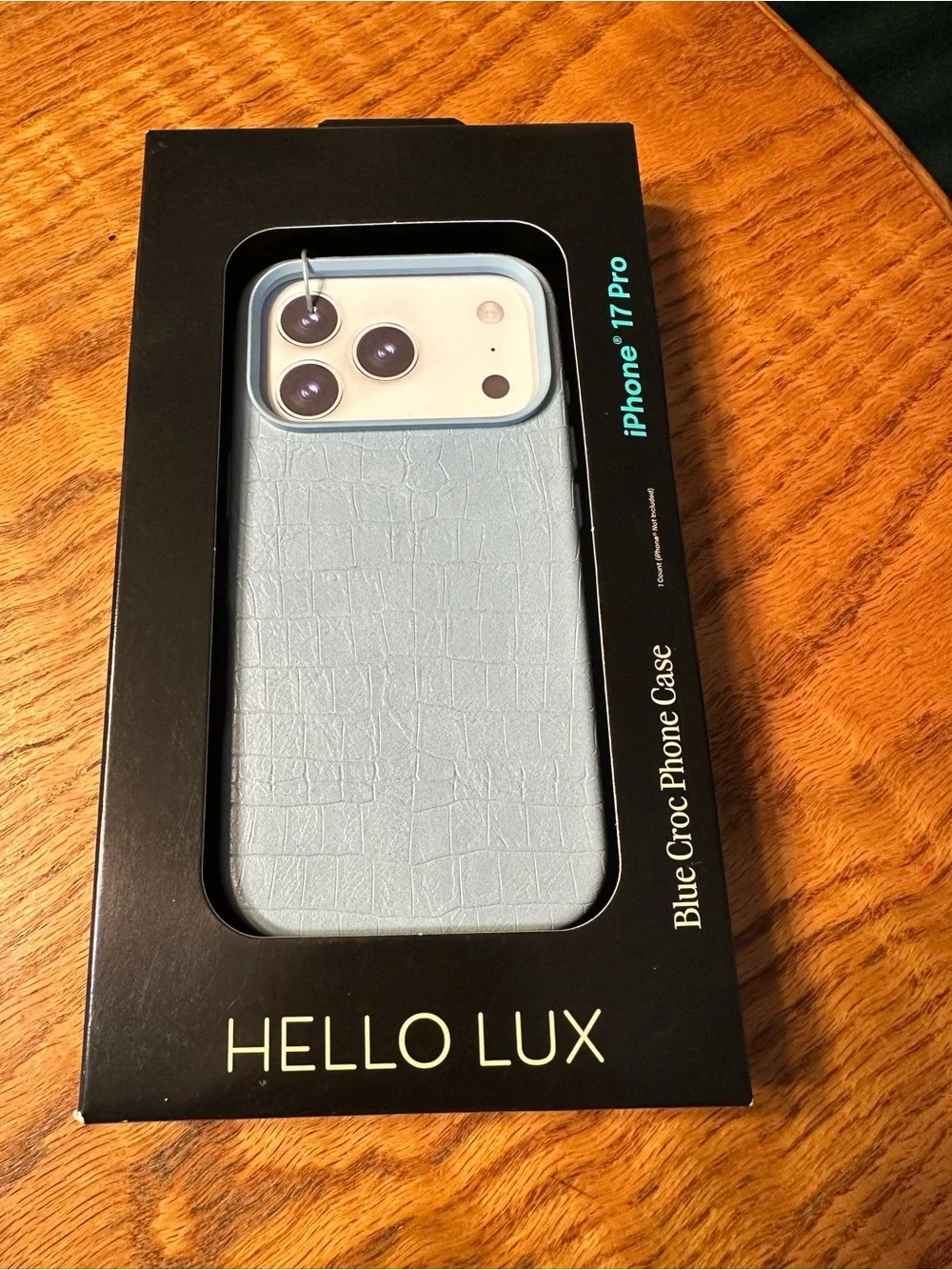 Blue Croc Phone Case for iPhone 17 Pro